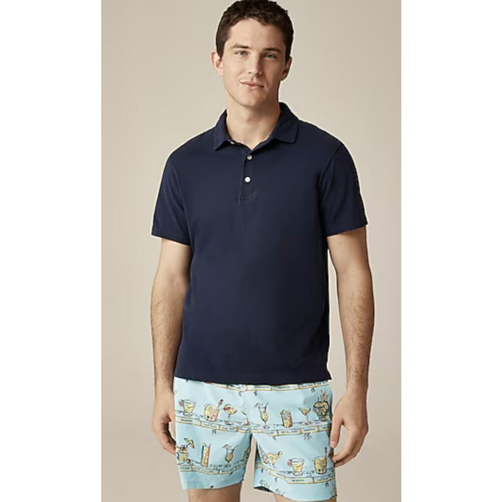 J.Crew MT Sueded Jersey TShirt Mens L Tall Blue Short Sleeve Classic BW746 Tee